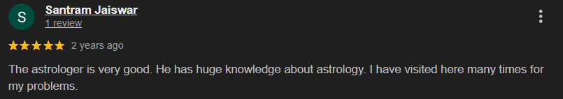 Review from happy client of Astrologer in Navi Mumbai