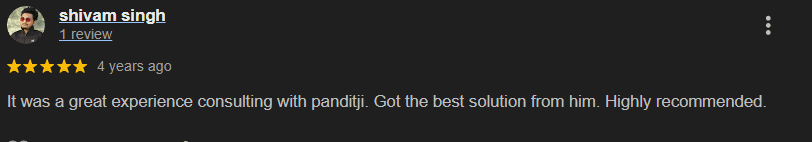 Review from happy client of Astrologer in Navi Mumbai