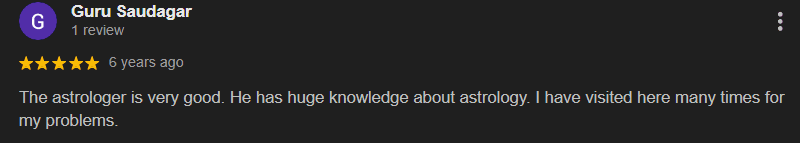 Review from happy client of Astrologer in Navi Mumbai